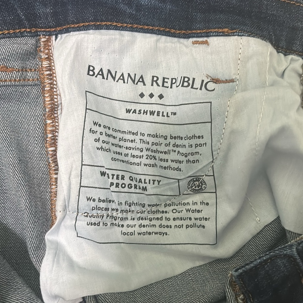 Banana Republic Wide Leg Jeans Pant High Rise Dark Denim Pleated NWT 28/6 - Picture 7 of 13
